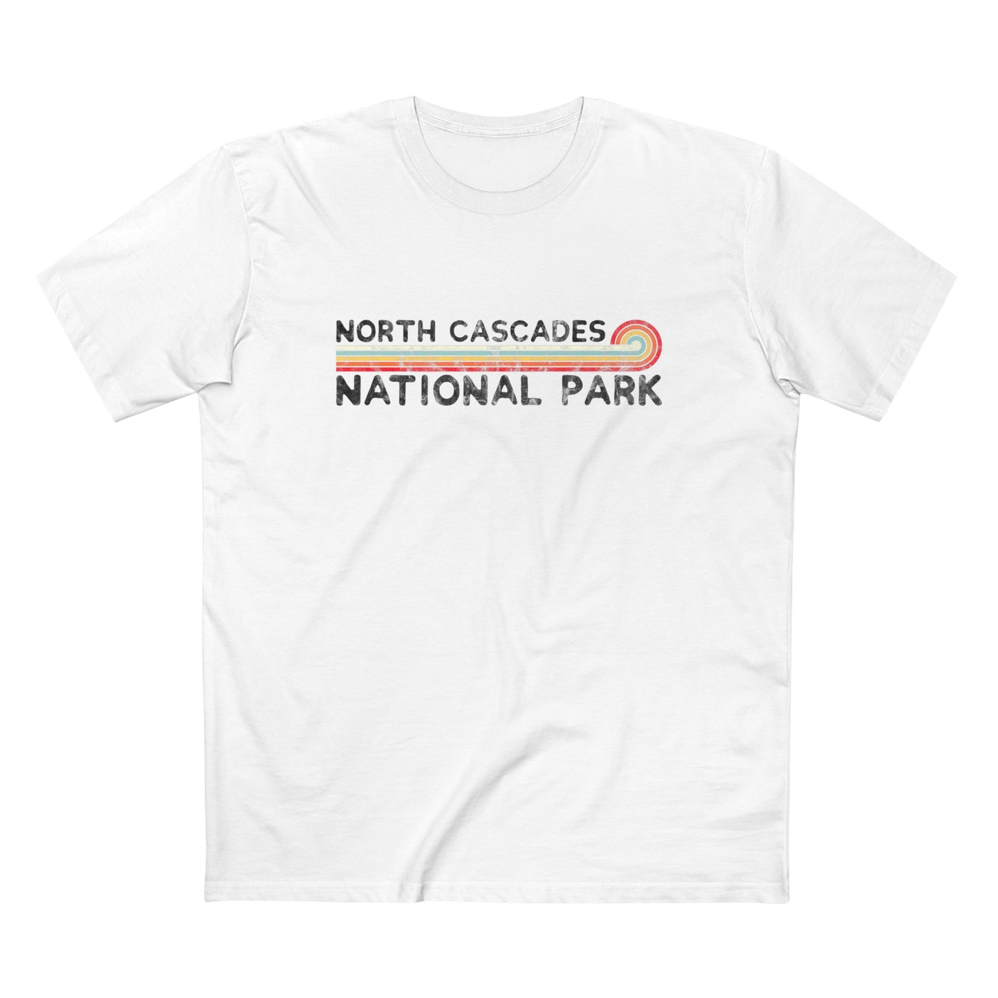 North Cascades National Park T-Shirt - Vintage Stretched Sunrise