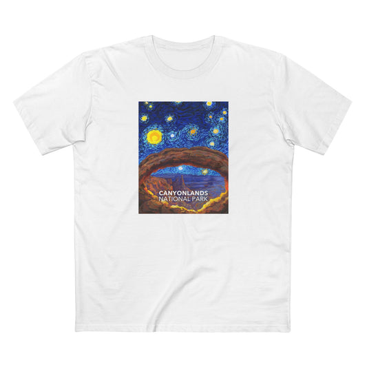 Canyonlands National Park T-Shirt - The Starry Night in White