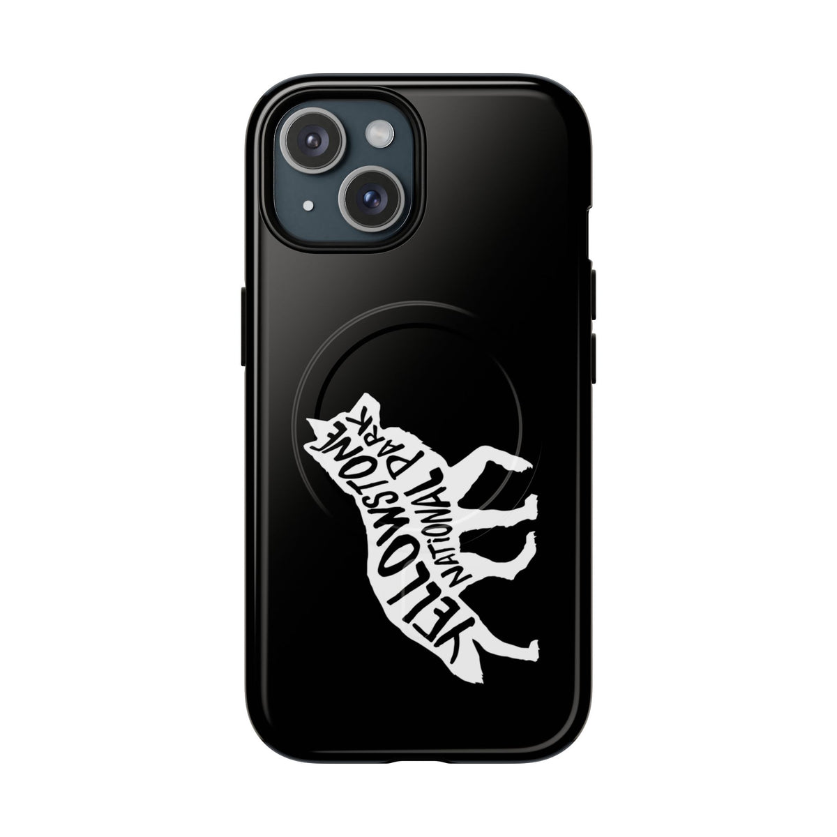 Yellowstone National Park iPhone Case with MagSafe - Wolf Design