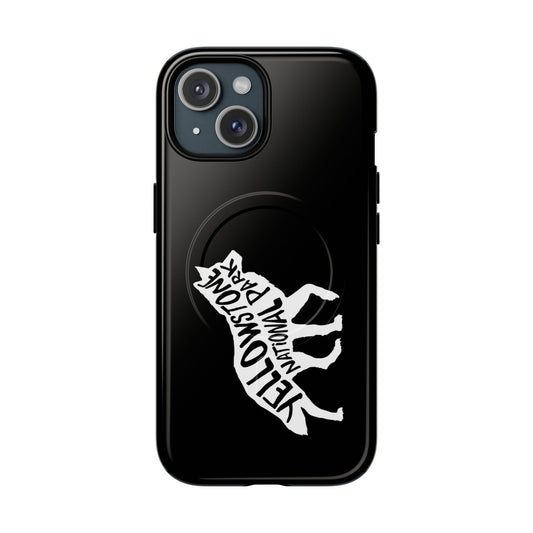Yellowstone National Park iPhone Case with MagSafe - Wolf Design