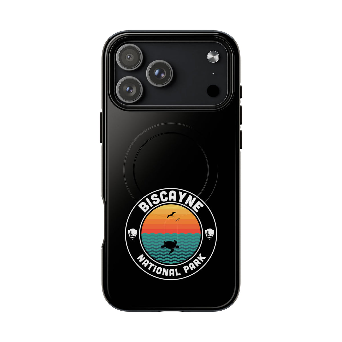 Biscayne National Park iPhone Case with MagSafe - Round Emblem Design
