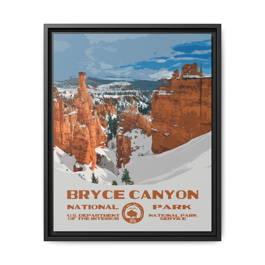 Bryce Canyon National Park Framed Canvas - WPA Poster