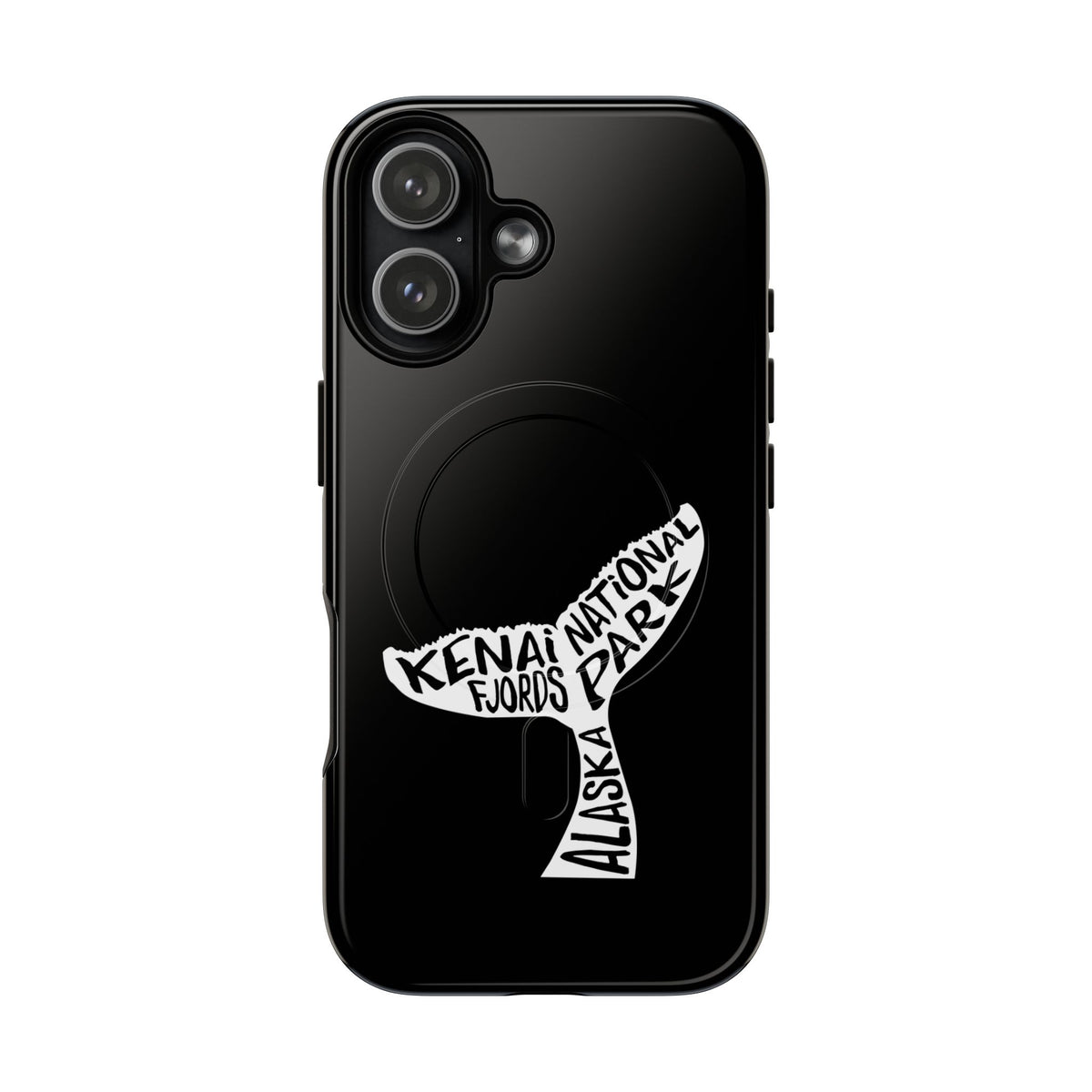 Kenai Fjords National Park iPhone Case with MagSafe - Humpback Whale Tail Design