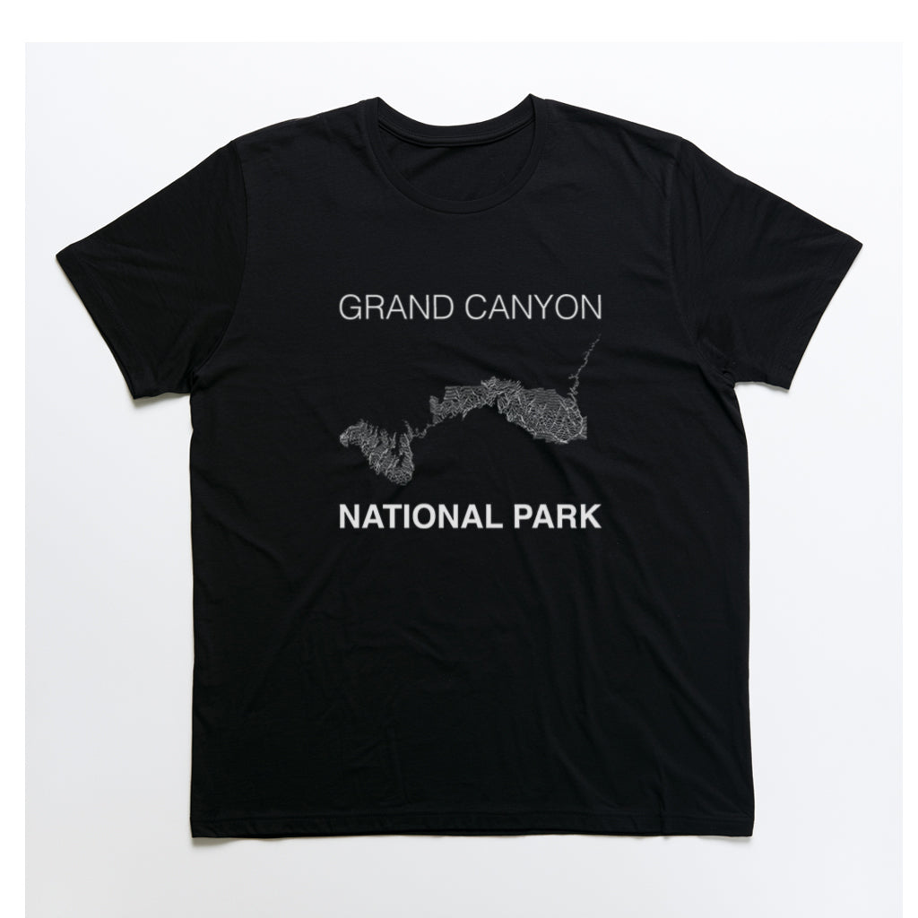 Grand Canyon National Park T-Shirt Lines in Black