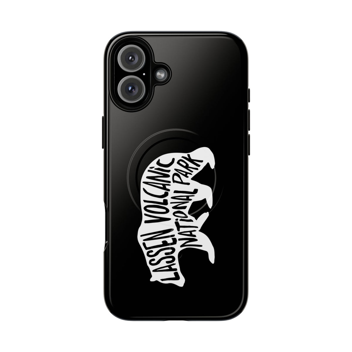 Lassen Volcanic National Park iPhone Case with MagSafe - Black Bear Design