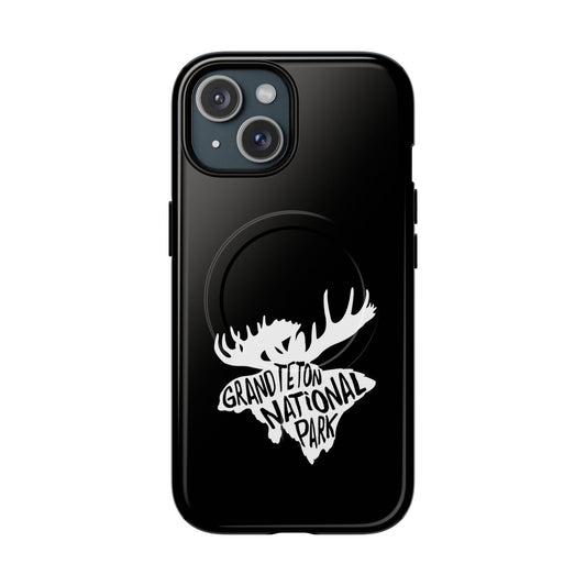 Grand Teton National Park iPhone Case with MagSafe - Moose Design