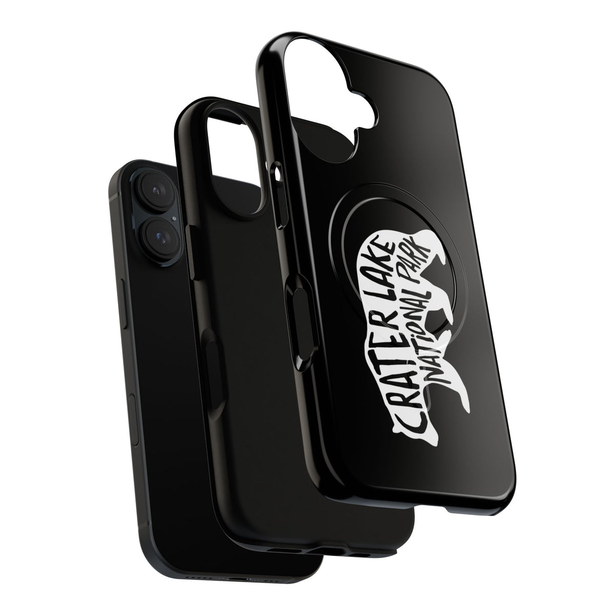 Crater Lake National Park iPhone Case with MagSafe - Black Bear Design