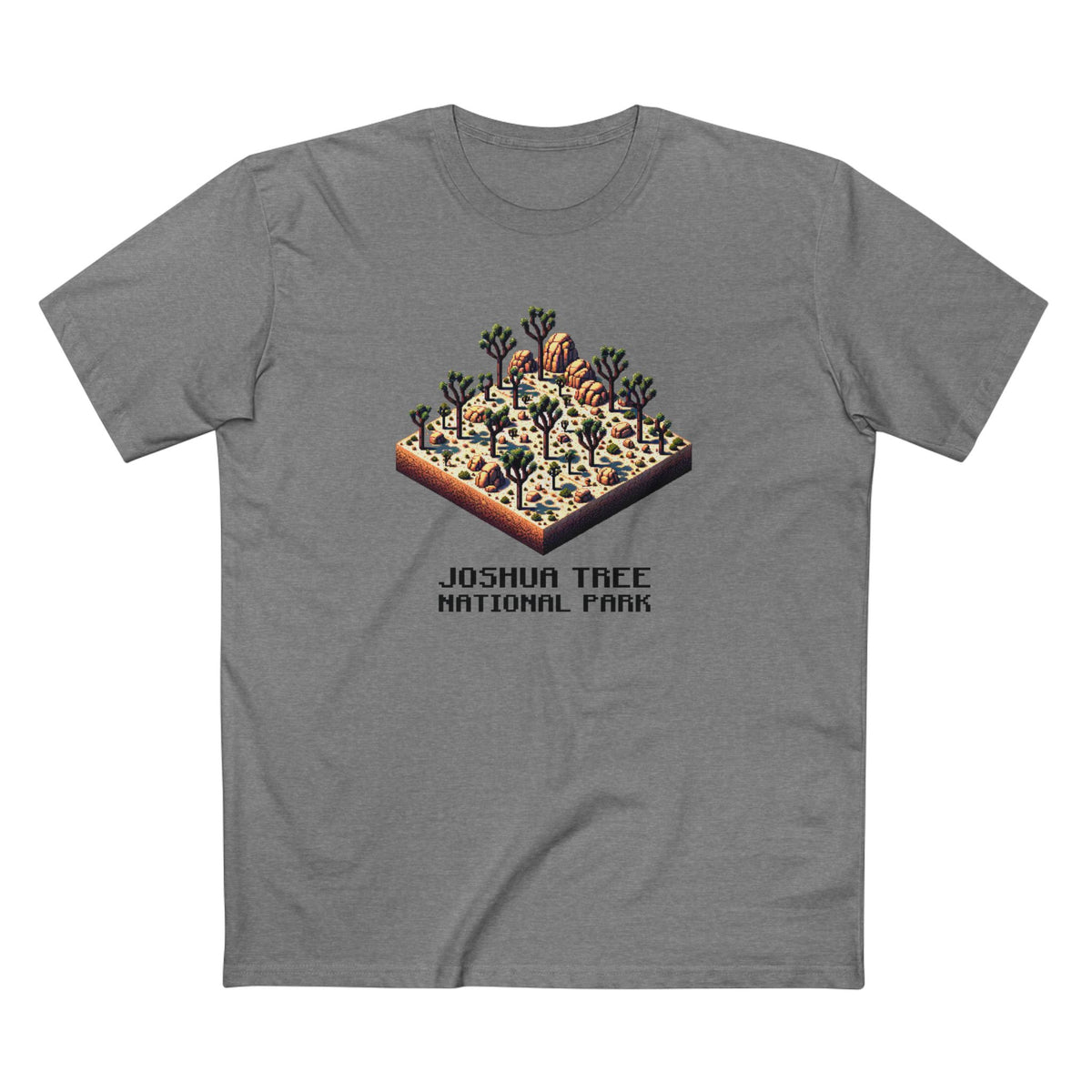 Joshua Tree National Park T-Shirt - Isometric Design in Athletic Heather