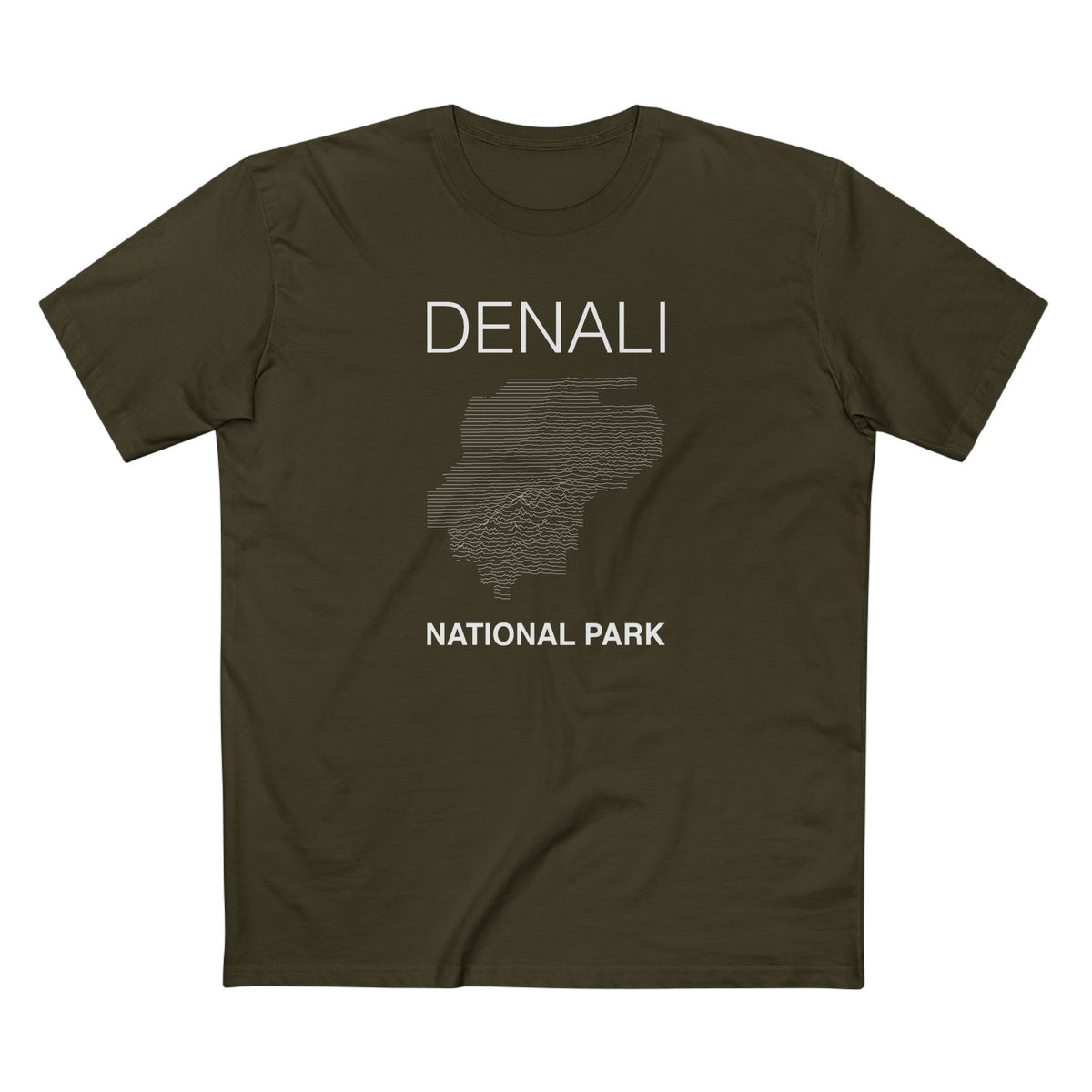 Denali National Park T-Shirt Lines in Army