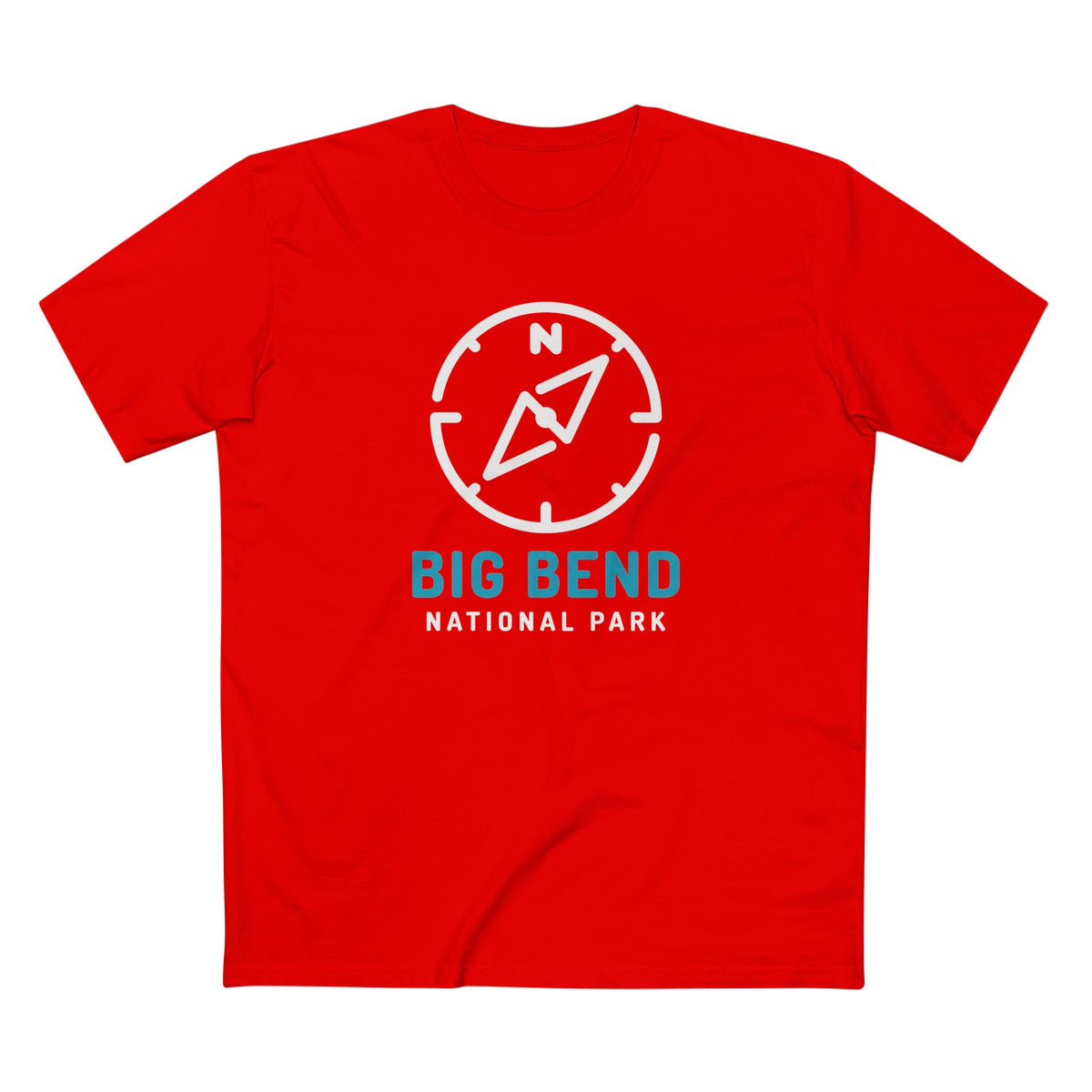 Big Bend National Park T-Shirt Compass Design in Red
