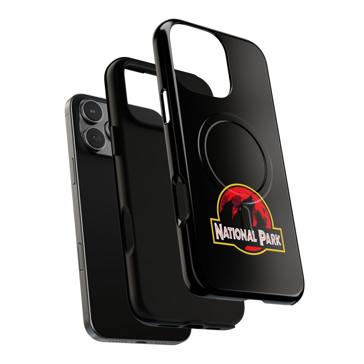 3 Wolf National Park iPhone Case with MagSafe - Parody Logo