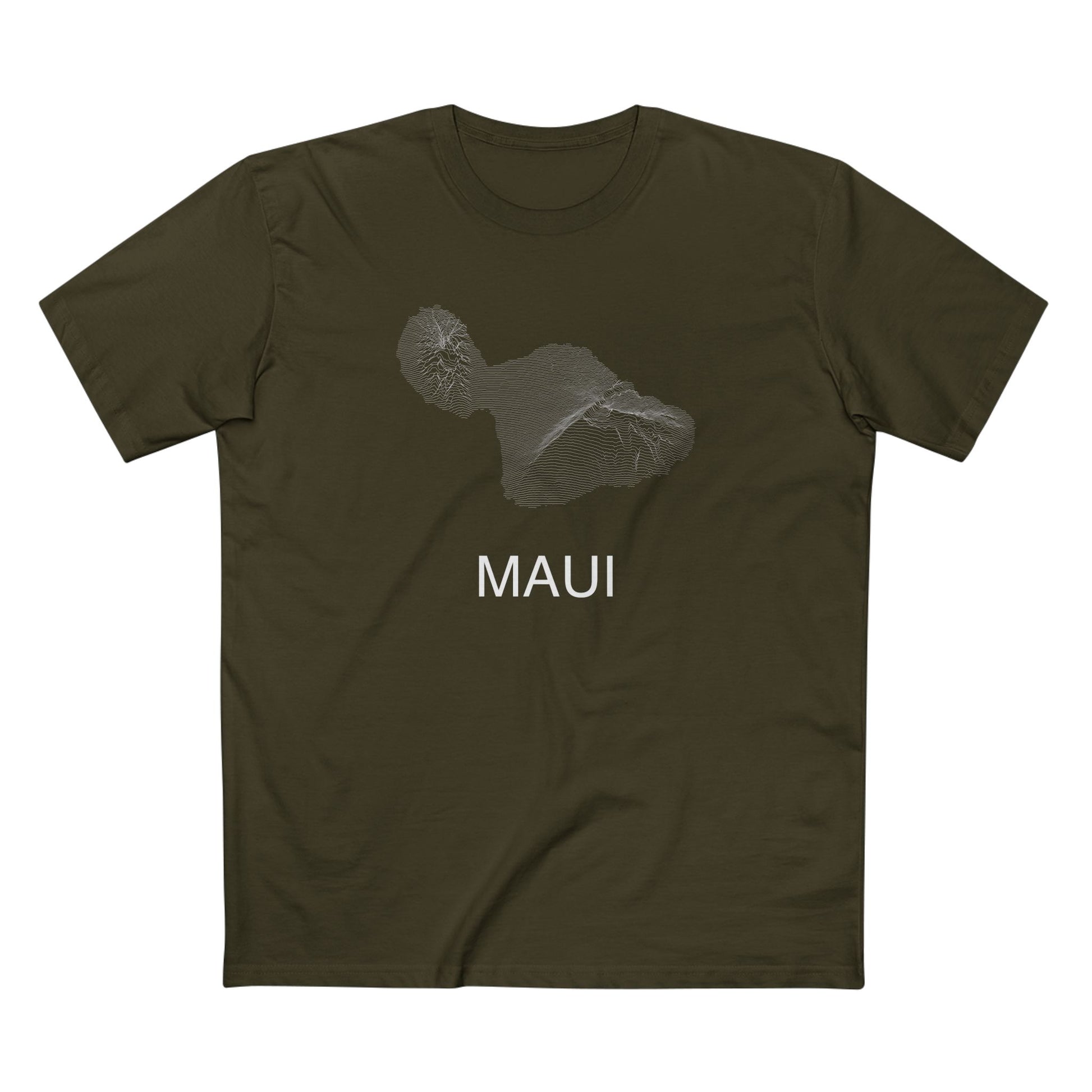 Maui T-Shirt Lines in Army