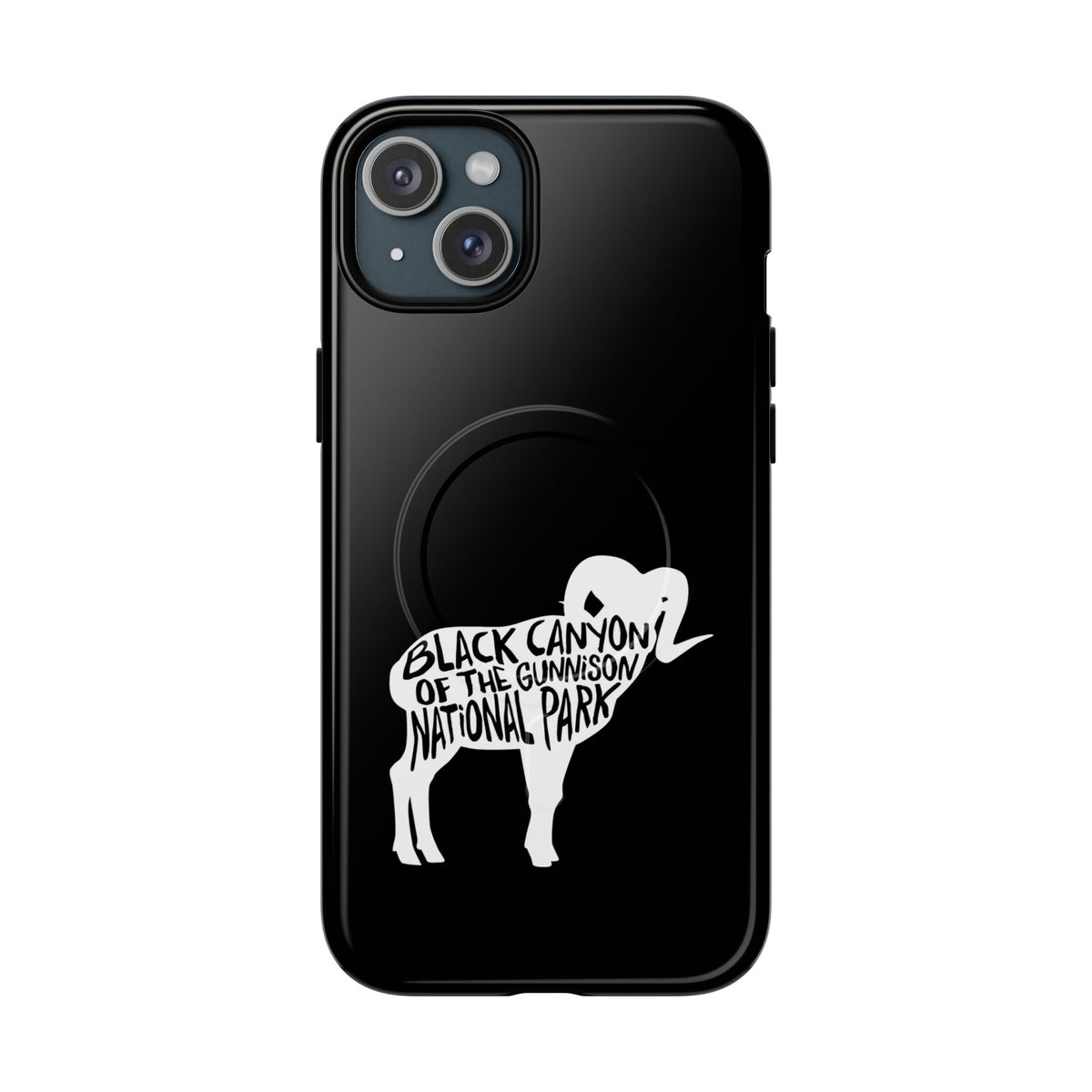 Black Canyon of the Gunnison National Park iPhone Case with MagSafe - Bighorn Sheep Design
