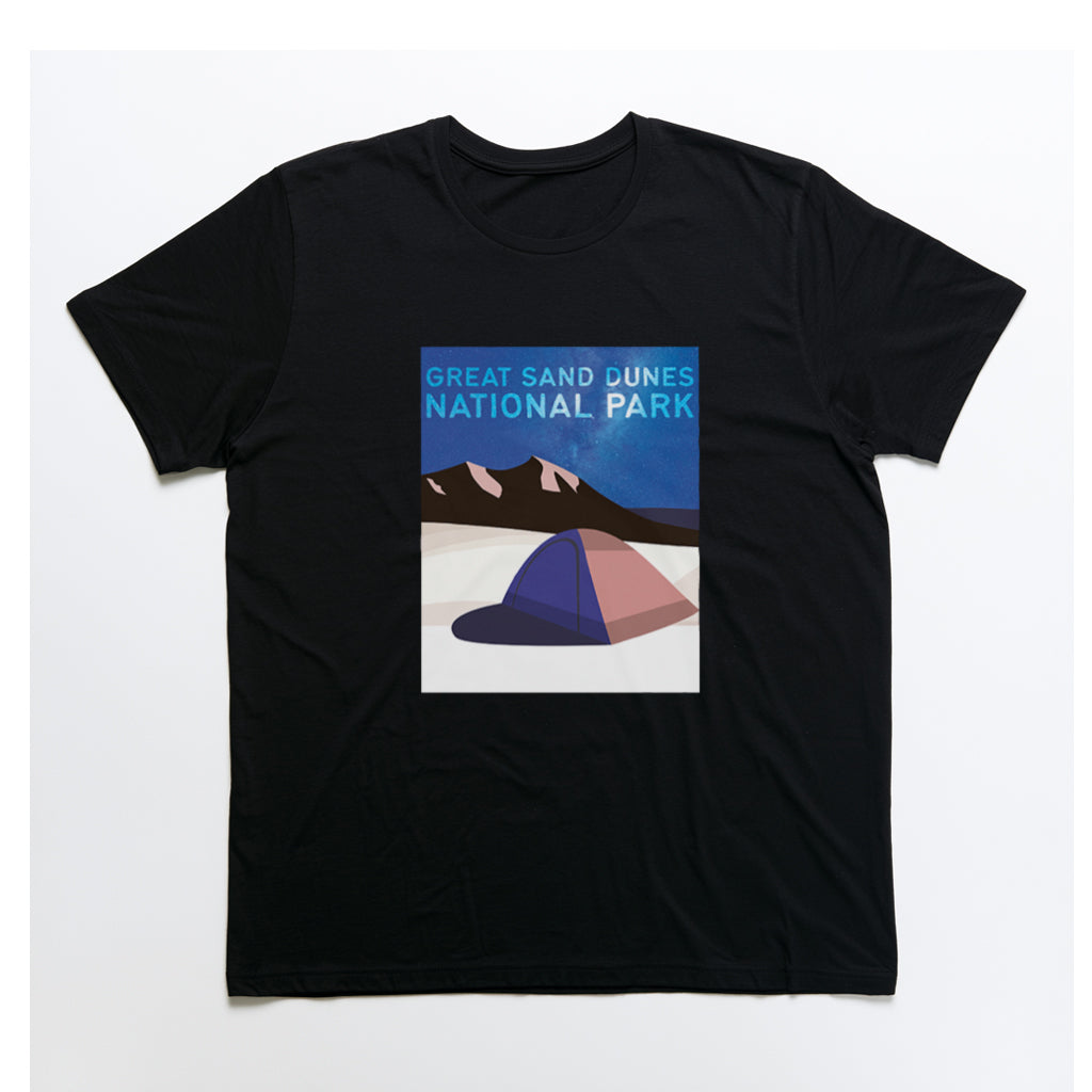 Great Sand Dunes National Park T-Shirt - Poster in Black