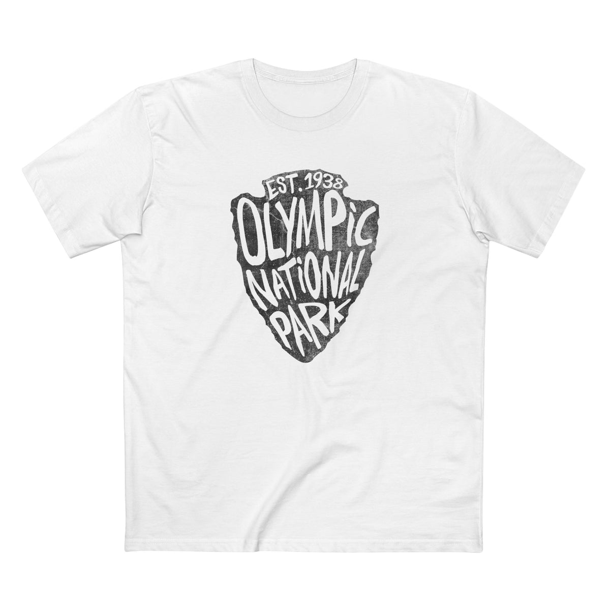 Olympic National Park T-Shirt - Arrow Head Design in White