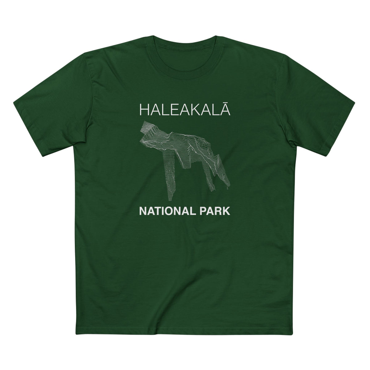 Haleakalā National Park T-Shirt Lines in Forest Green