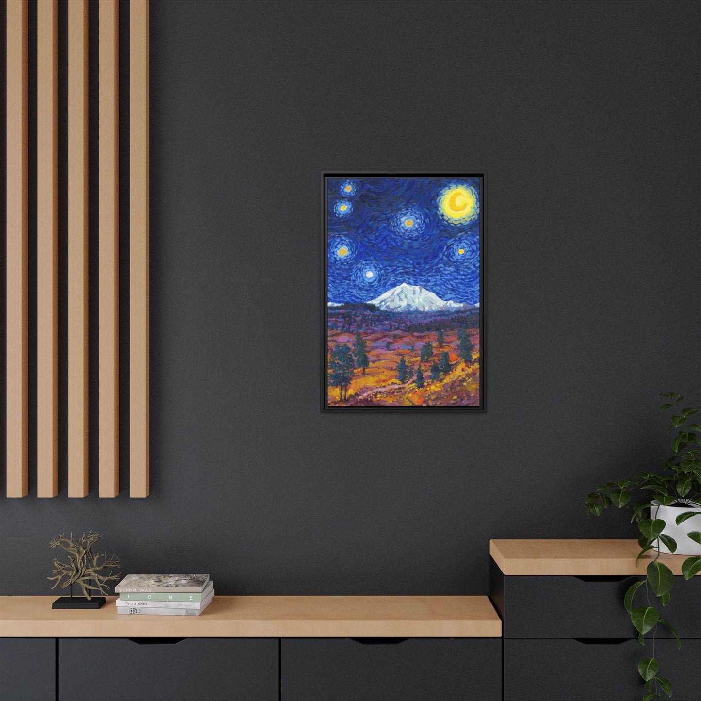 Lassen Volcanic National Park Framed Canvas - The Starry Night