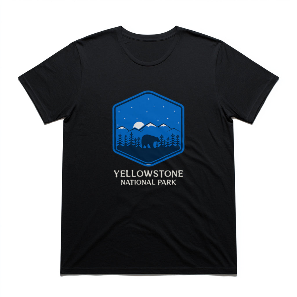 Yellowstone National Park T-Shirt - Bear Graphic in Black