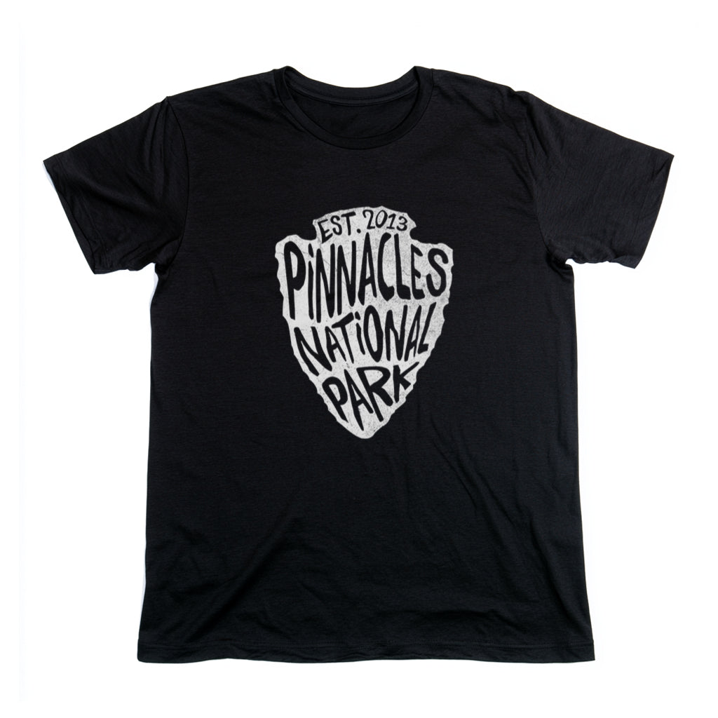 Pinnacles National Park T-Shirt - Arrowhead Design in Black