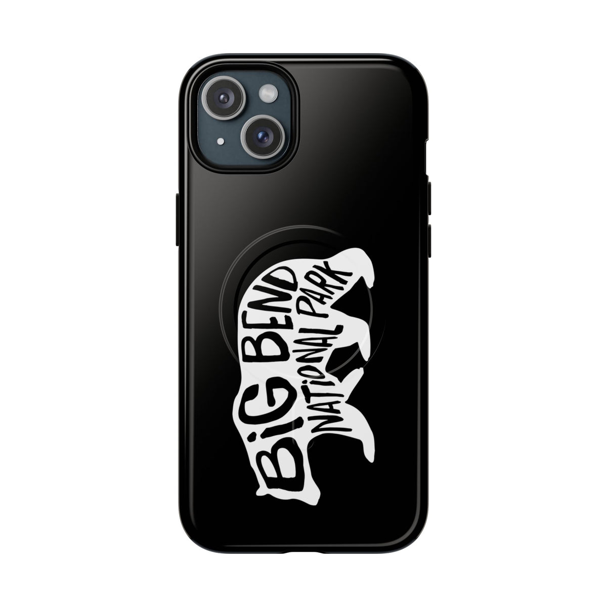 Big Bend National Park iPhone Case with MagSafe - Black Bear Design