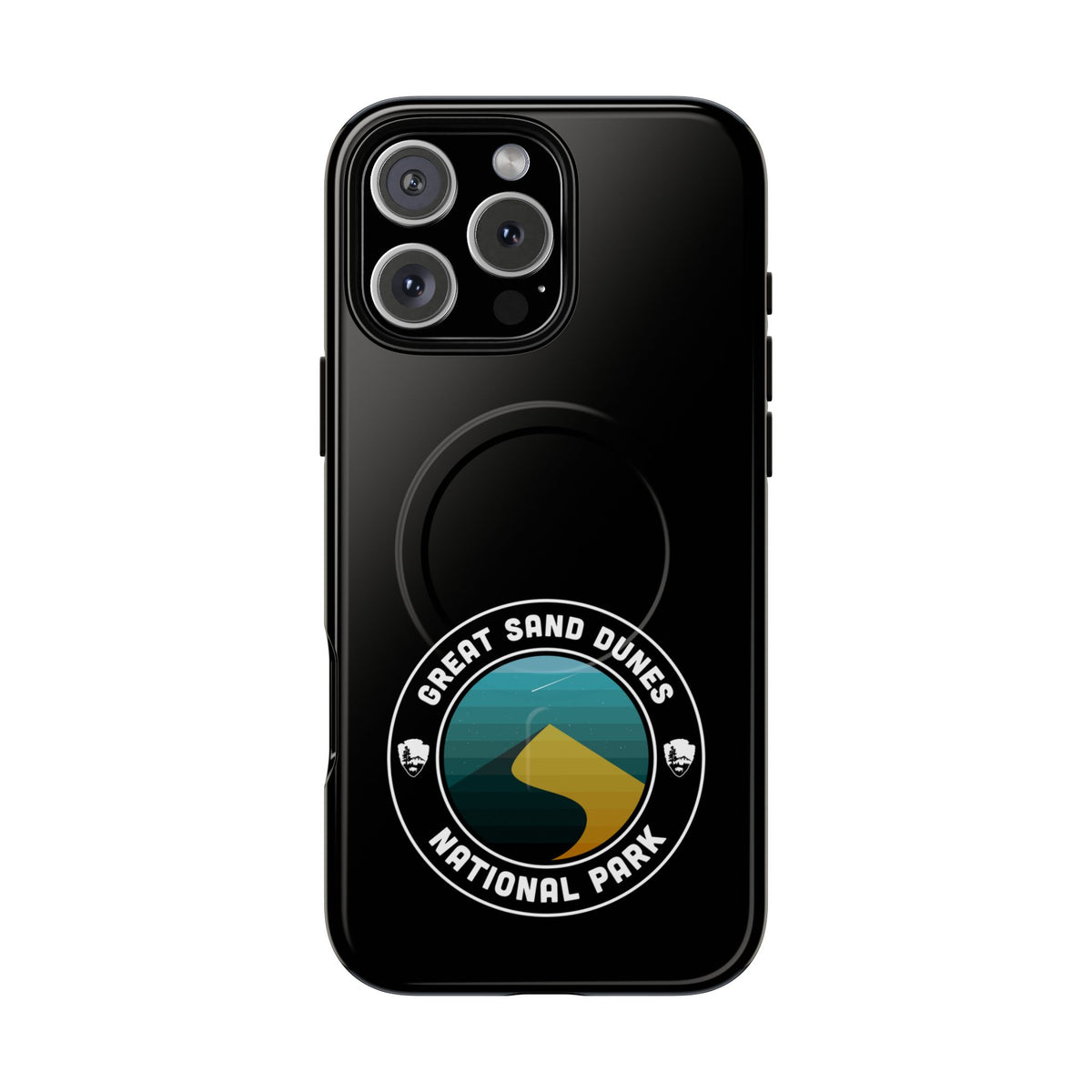 Great Sand Dunes National Park iPhone Case with MagSafe - Round Emblem Design