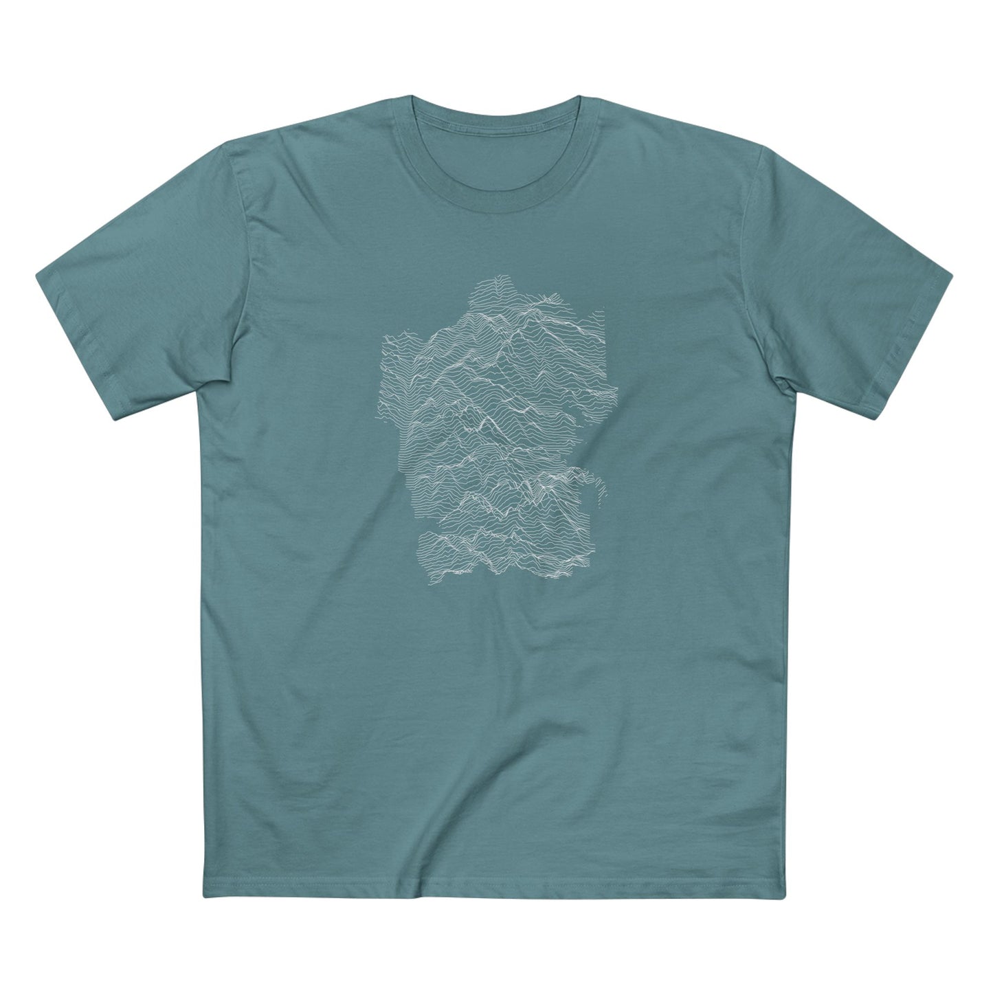 Rocky Mountain National Park T-Shirt - Topographical Lines in Slate Blue