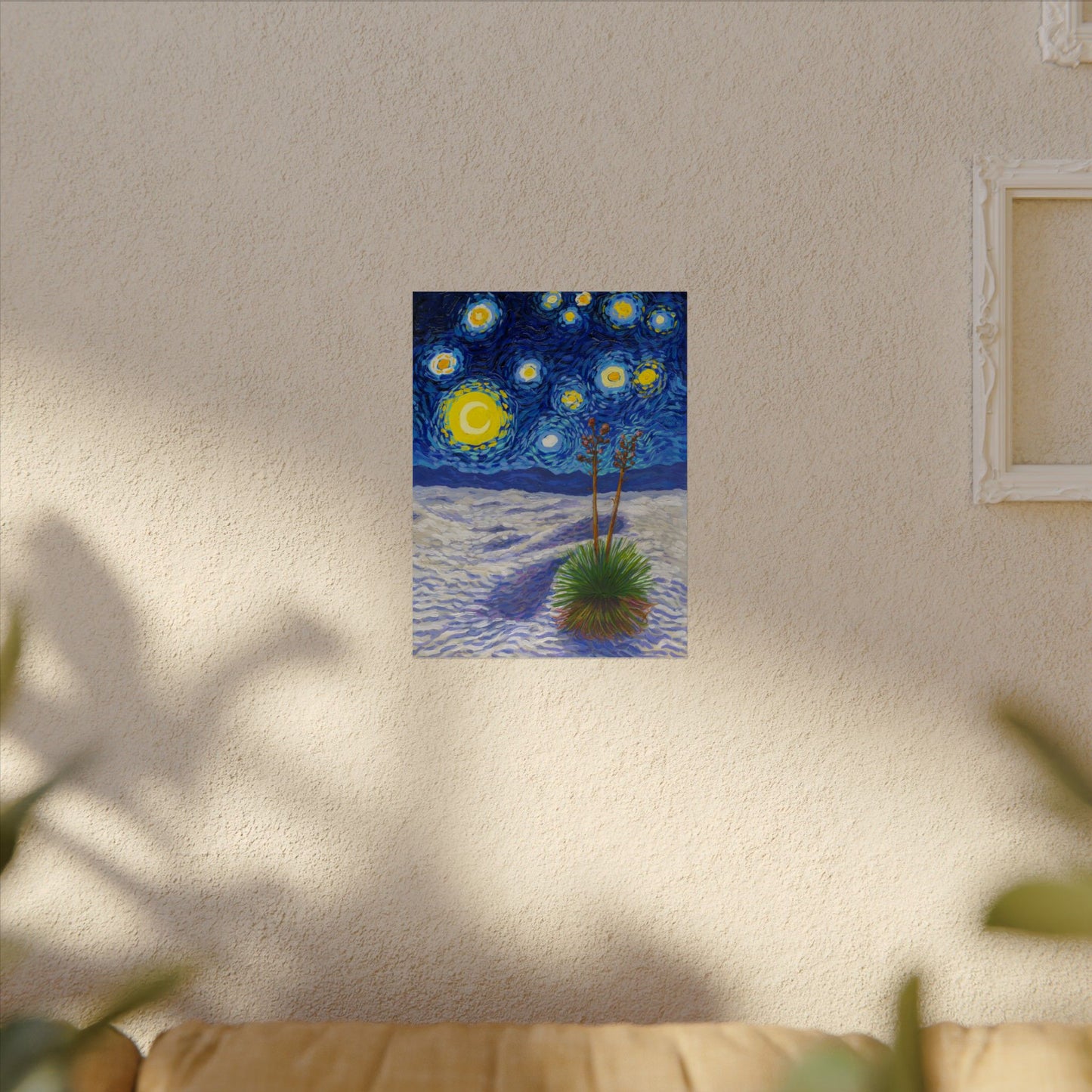 White Sands National Park Park Starry Night Poster - Premium Textured Paper