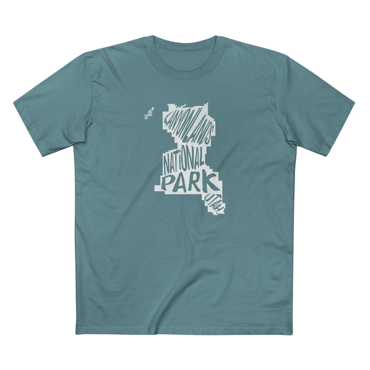 Canyonlands National Park T-Shirt - Map in Slate Blue