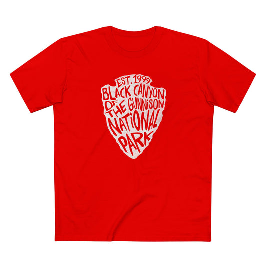 Black Canyon of the Gunnison National Park T-Shirt - Arrowhead Design in Red