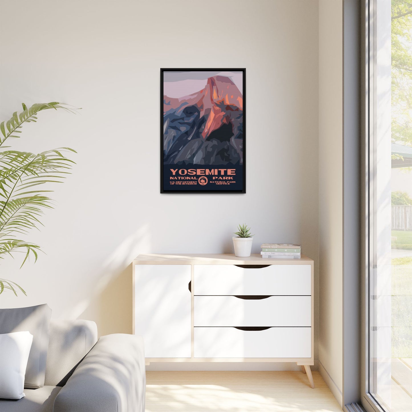 Yosemite National Park Framed Canvas - WPA Poster