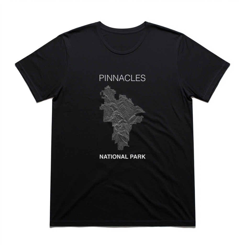 Pinnacles National Park T-Shirt Lines in Black