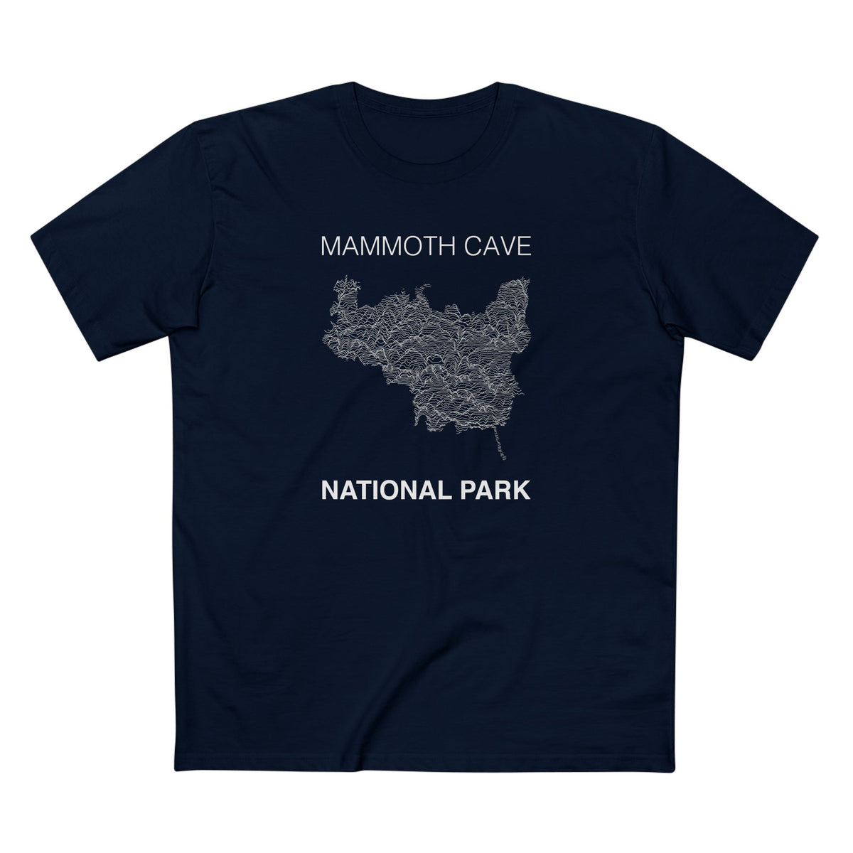 Mammoth Cave National Park T-Shirt Lines in Navy