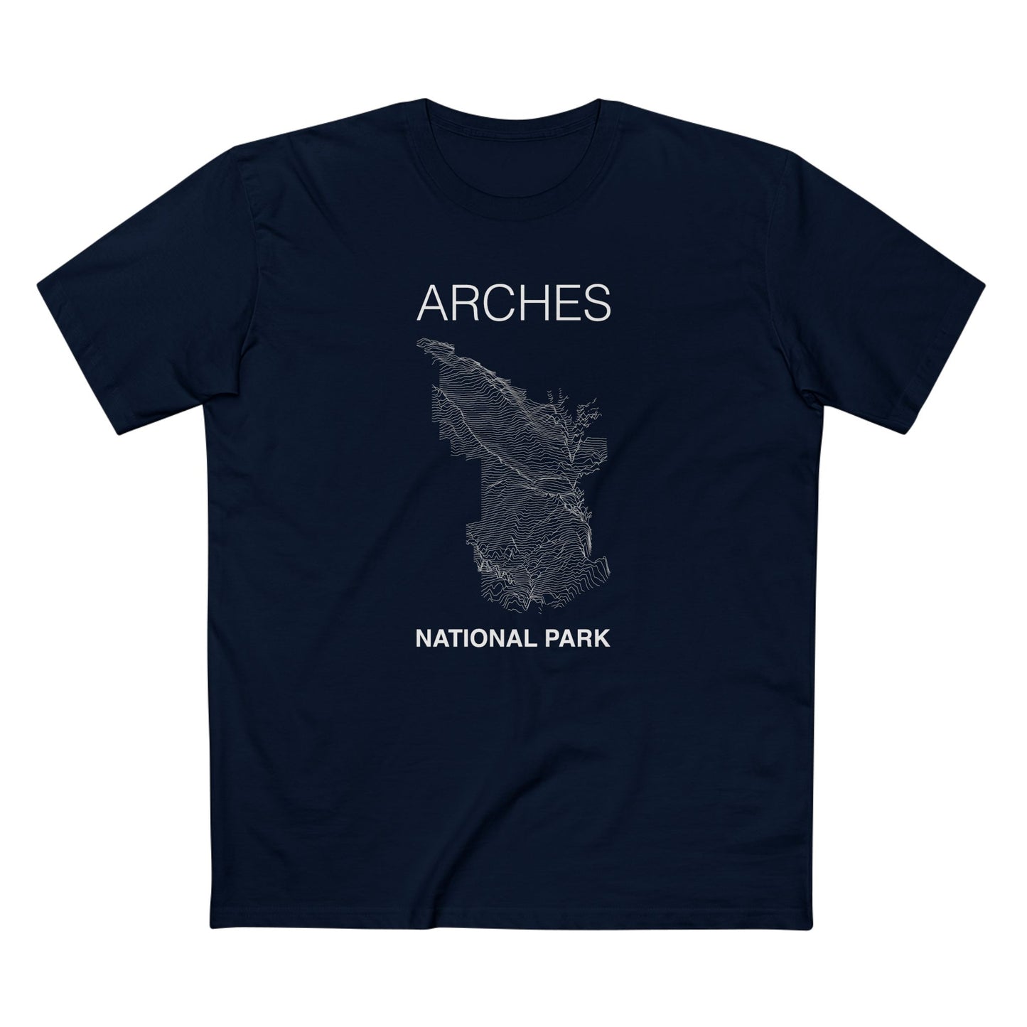 Arches National Park T-Shirt Lines in Navy