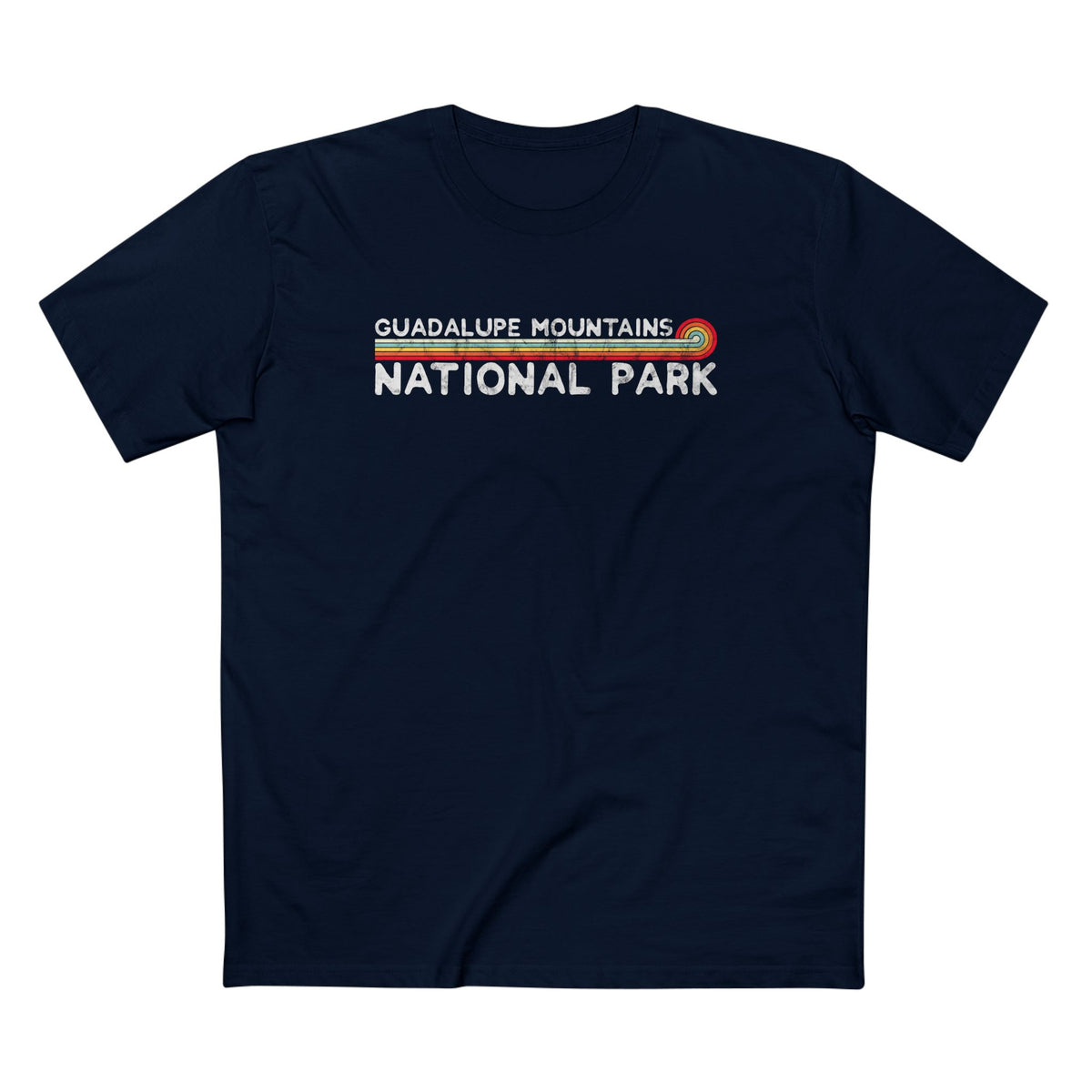 Guadalupe Mountains National Park T-Shirt - Vintage Stretched Sunrise in Navy