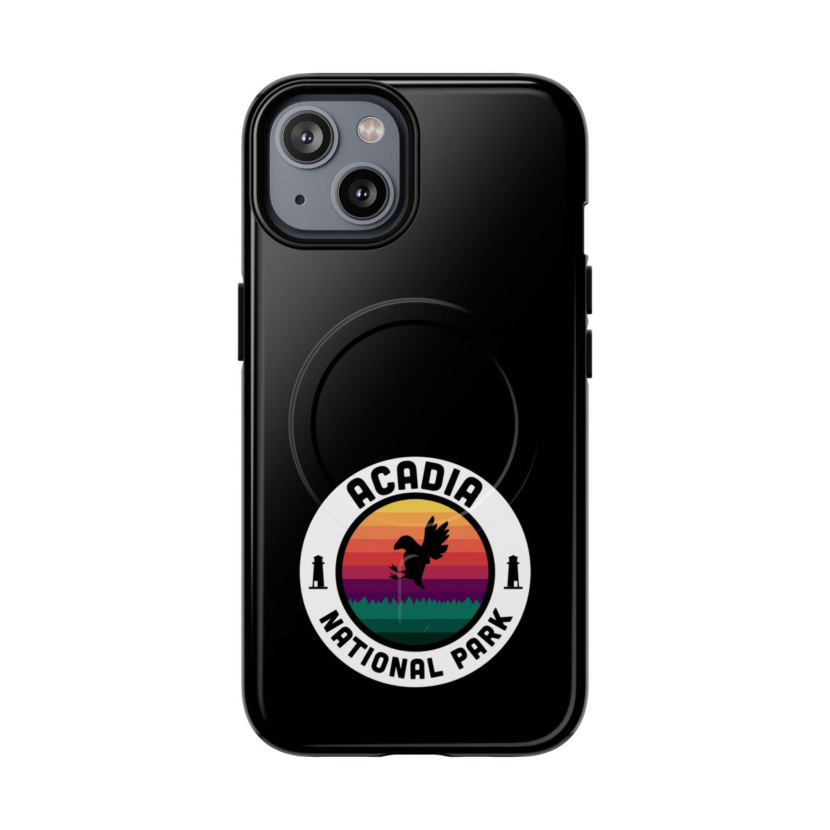 Acadia National Park iPhone Case with MagSafe - Round Emblem Design