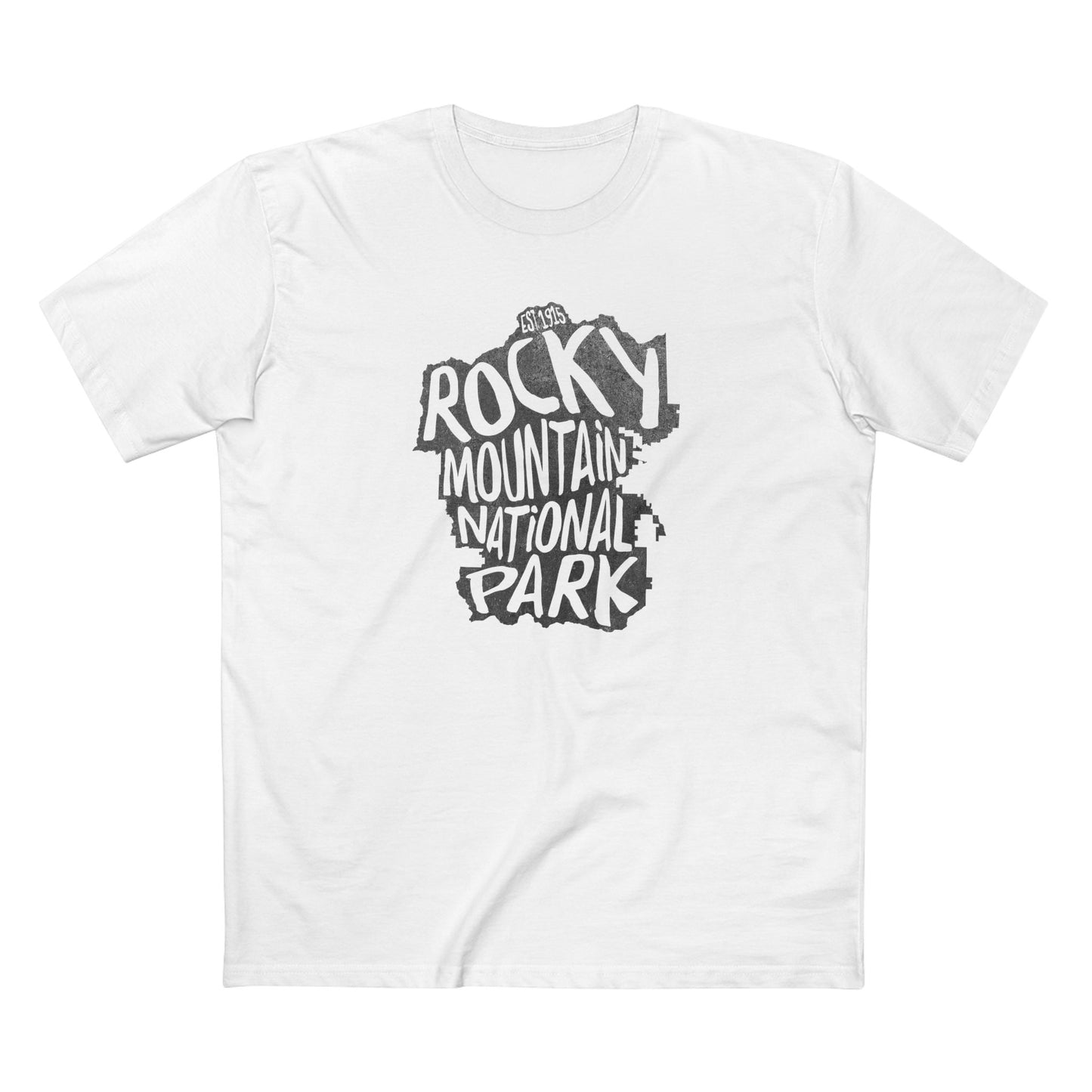 Rocky Mountain National Park T-Shirt - Map in White