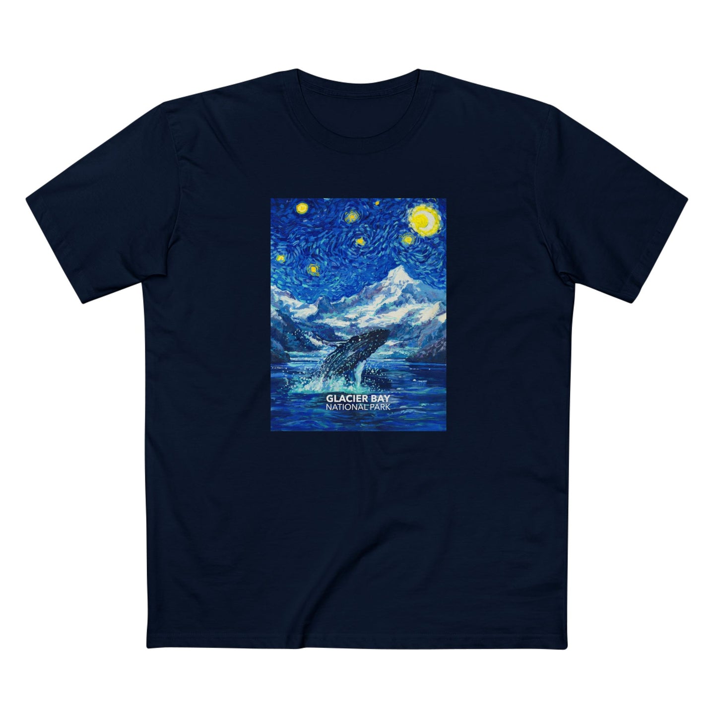 Glacier Bay National Park T-Shirt - The Starry Night in Navy