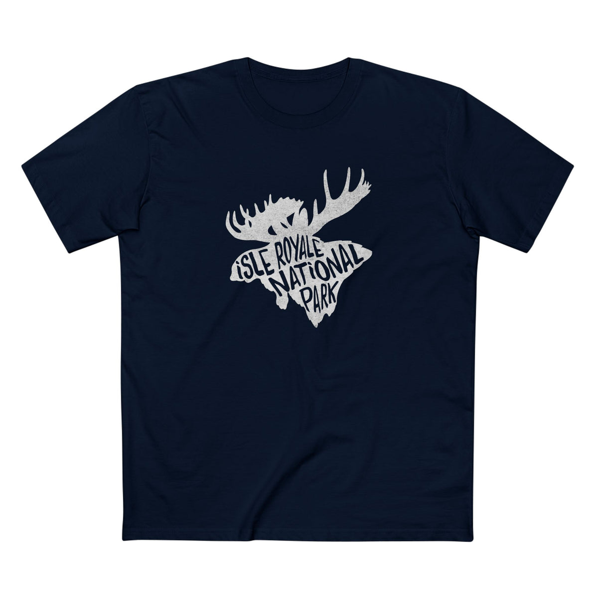 Isle Royale National Park T-Shirt - Moose in Navy