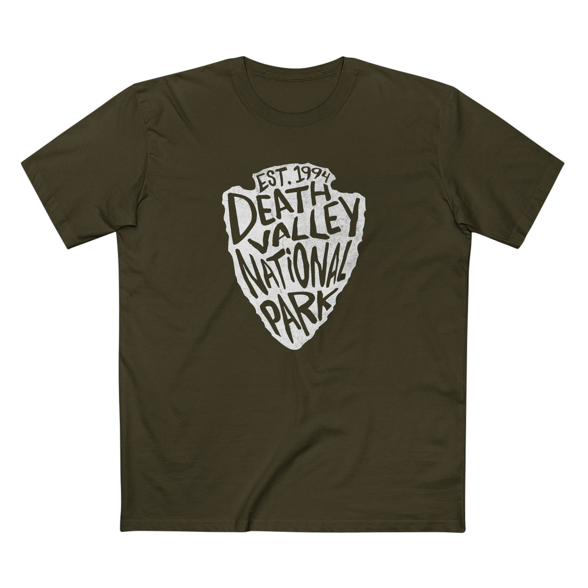 Death Valley National Park T-Shirt - Arrowhead Design in Army