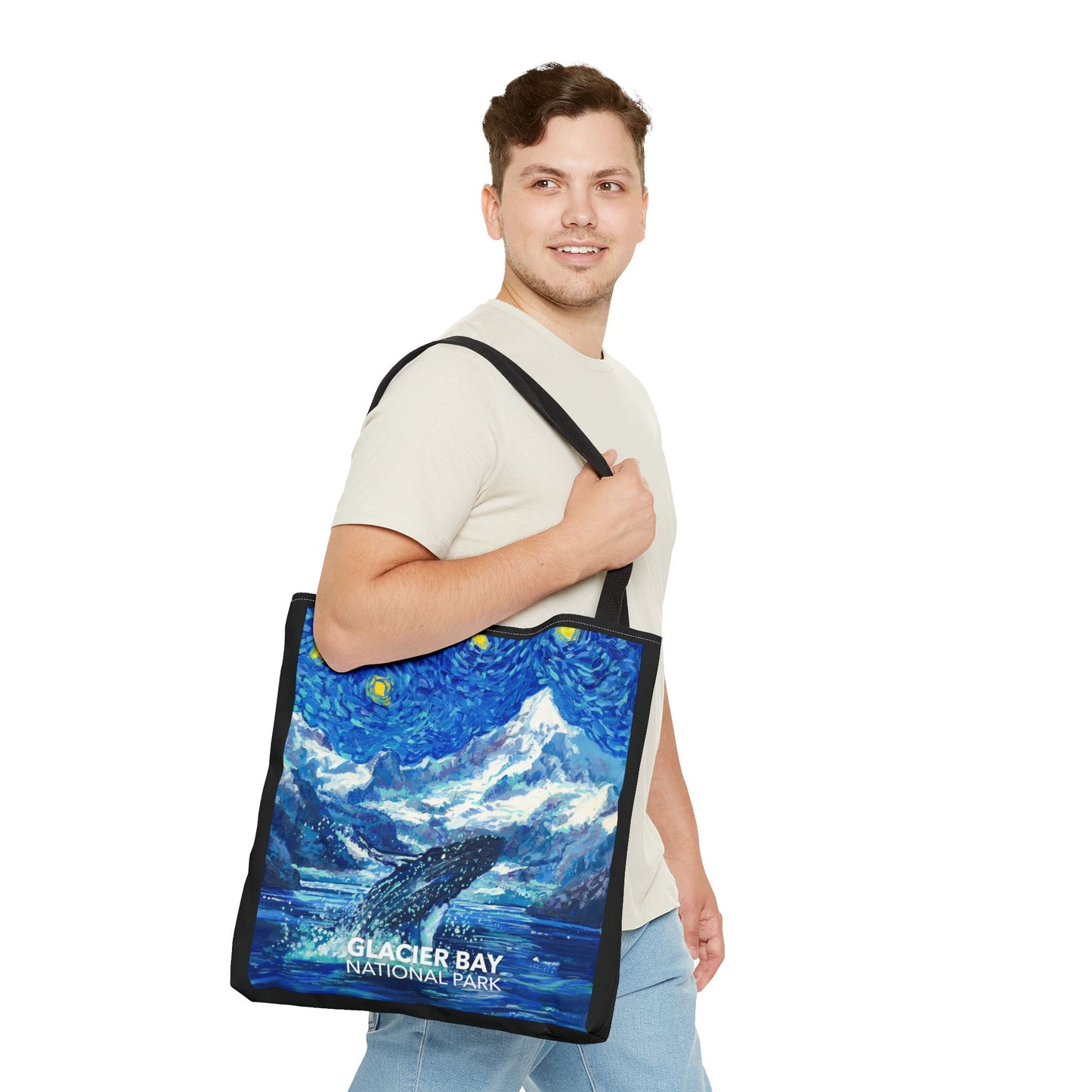 Glacier Bay National Park Tote Bag - The Starry Night Large