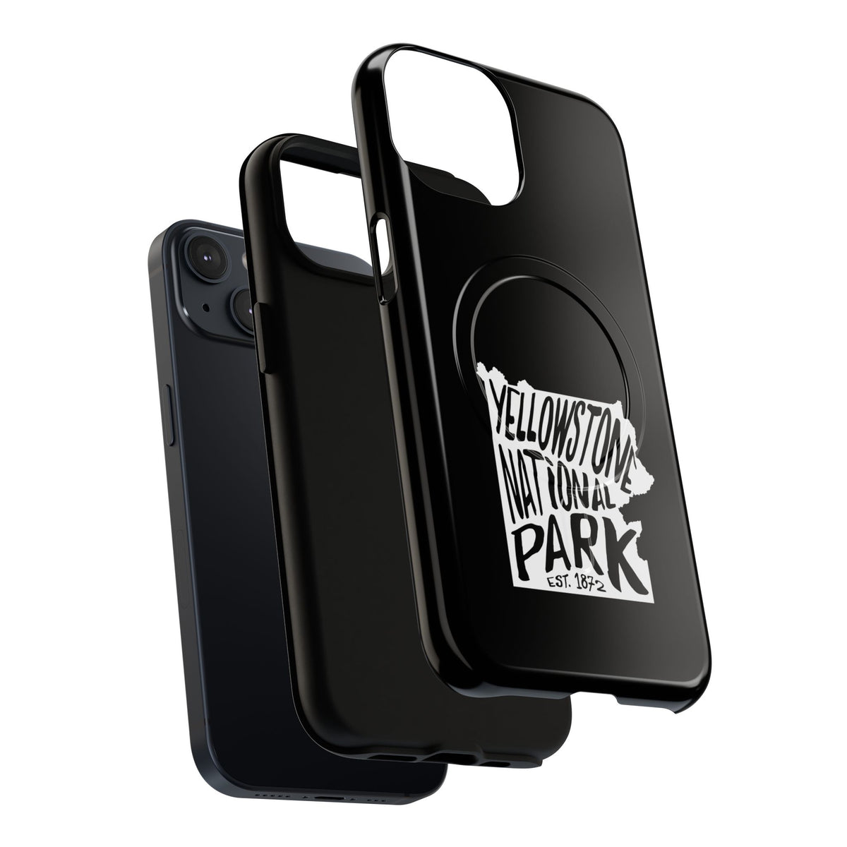 Yellowstone National Park iPhone Case with MagSafe - Map Design
