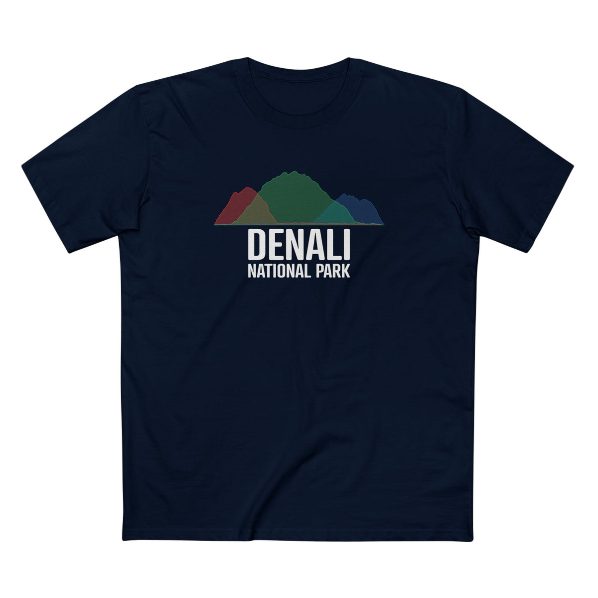 Denali National Park T-Shirt - Histogram Design in Navy