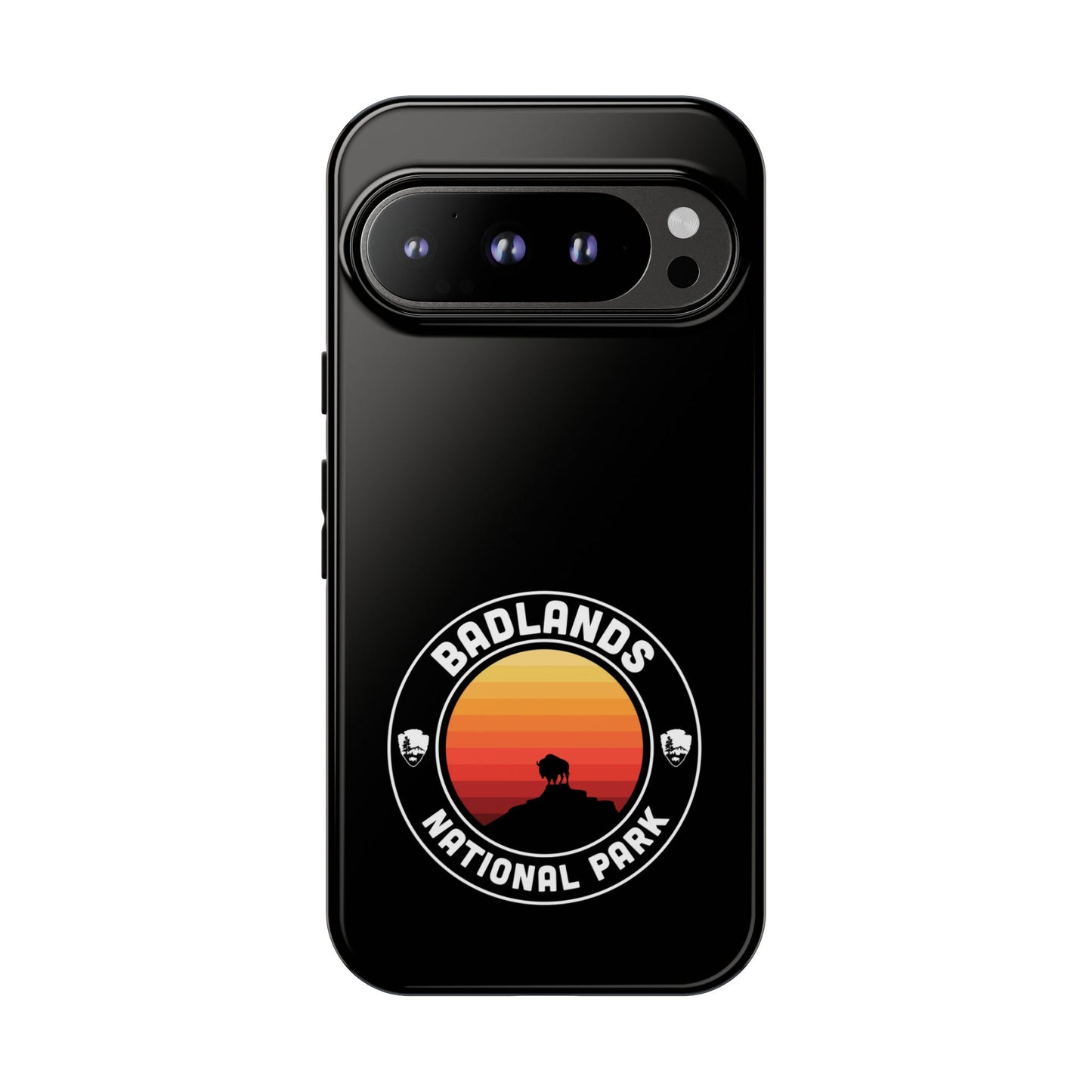 Badlands National Park Phone Case - Round Emblem Design