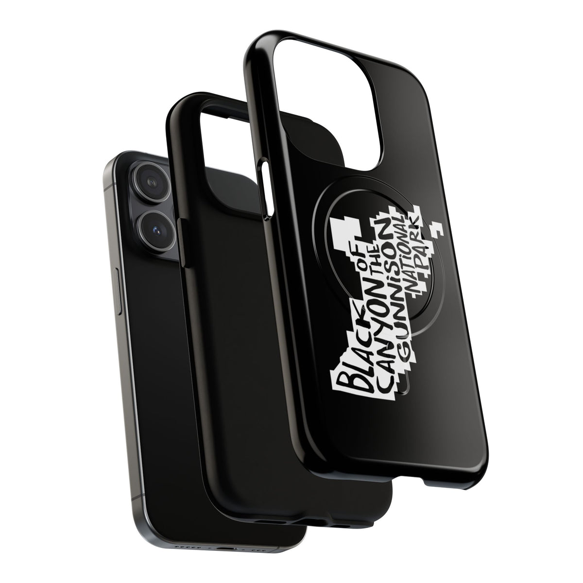 Black Canyon of the Gunnison National Park iPhone Case with MagSafe - Map Design