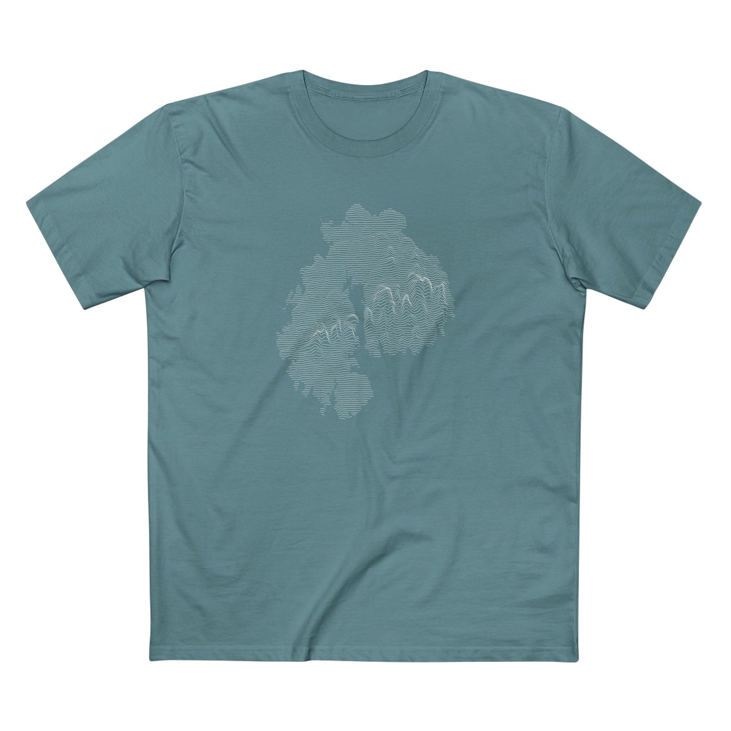 Mount Desert Island & Acadia National Park T-Shirt - Topographical Lines in Slate Blue