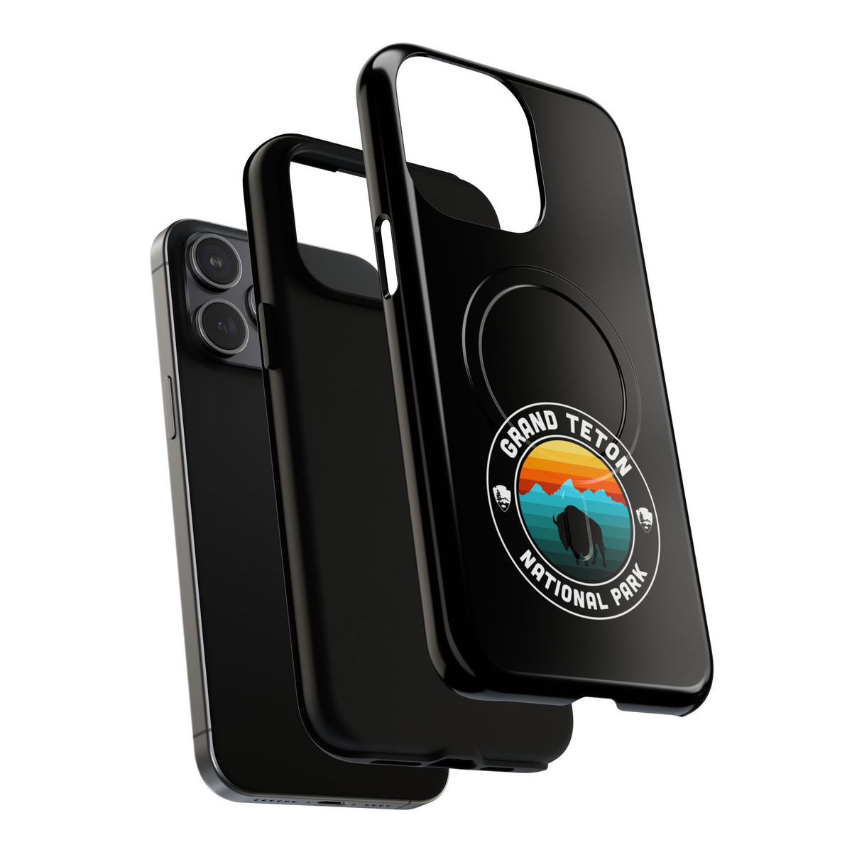 Grand Teton National Park iPhone Case with MagSafe - Round Emblem Design