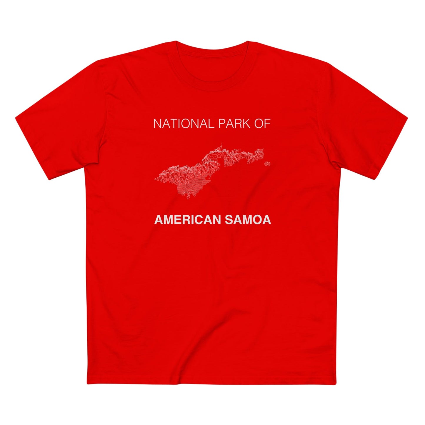 National Park of American Samoa T-Shirt Lines in Red