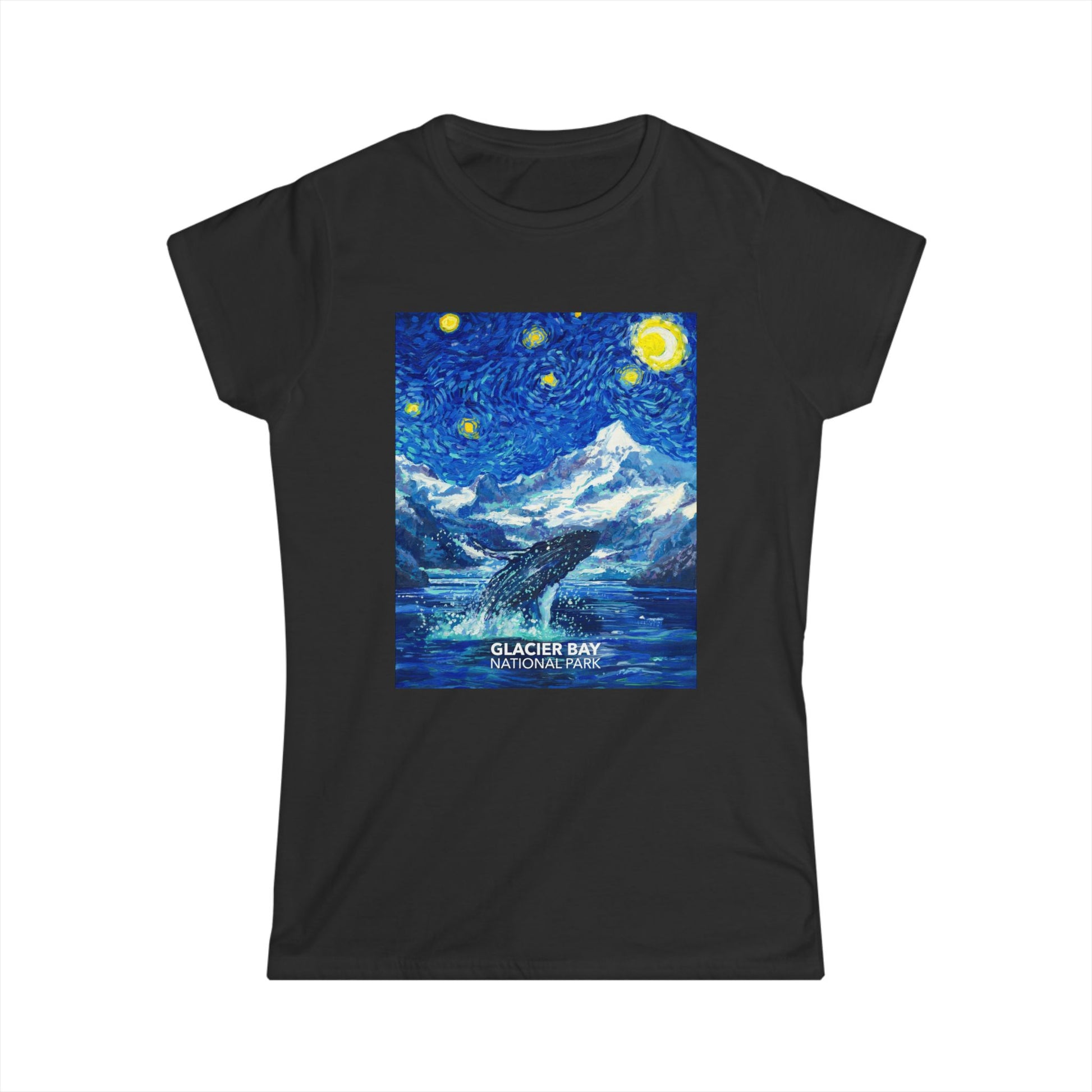 Glacier Bay National Park T-Shirt - Women's Starry Night — Van Gogh ‘Starry Night’-style design
