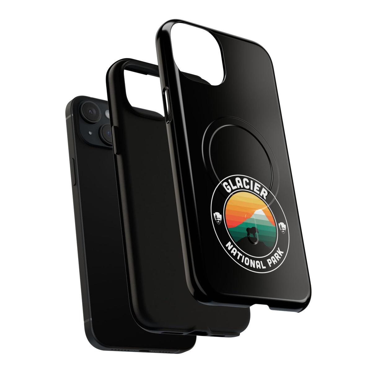 Glacier National Park iPhone Case with MagSafe - Round Emblem Design