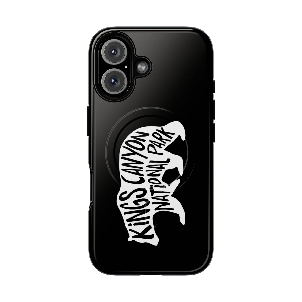 Kings Canyon National Park iPhone Case with MagSafe - Black Bear Design